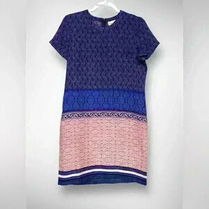 Adrianne Vittanini Womens Geometric Print Shift Dress Size 6